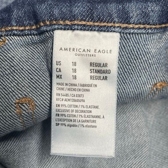 AE Stretch Super High-Rise Baggy Straight Pocket Jeans - Picture 10 of 10